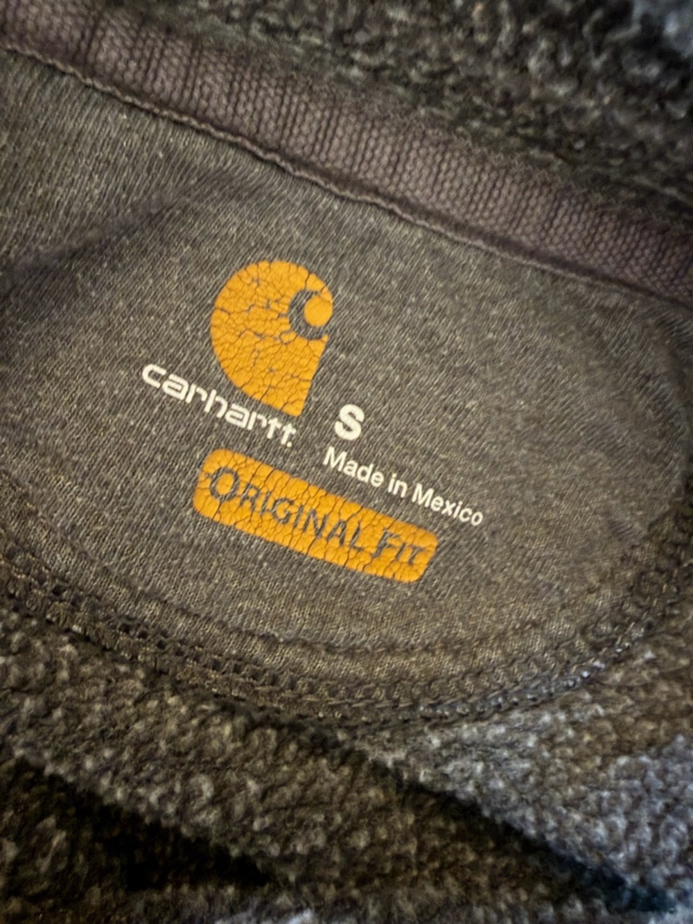 Carhartt Men's Hooded Pullover Sweatshirt in Gray, Size S - Picture 3 of 7